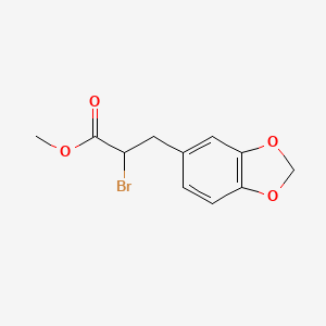 molecular formula C11H11BrO4 B8613178 Methyl 2-bromo-3-(3,4methylenedioxyphenyl)propionate 