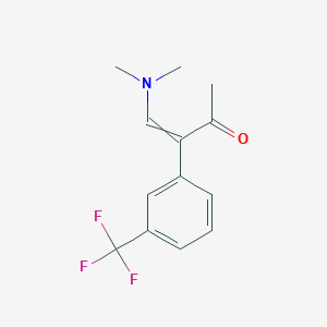 molecular formula C13H14F3NO B8613209 4-(Dimethylamino)-3-[3-(trifluoromethyl)phenyl]but-3-en-2-one CAS No. 72833-79-5