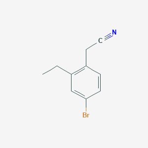 molecular formula C10H10BrN B8613282 (4-Bromo-2-ethyl-phenyl)-acetonitrile 
