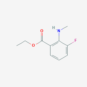 molecular formula C10H12FNO2 B8613350 Ethyl 3-fluoro-2-(methylamino)benzoate 