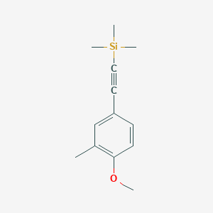 molecular formula C13H18OSi B8613362 [(4-Methoxy-3-methylphenyl)ethynyl](trimethyl)silane CAS No. 918542-07-1