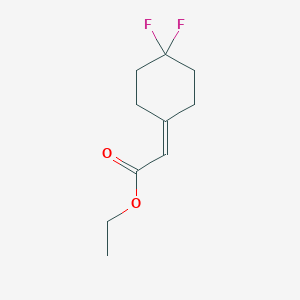 molecular formula C10H14F2O2 B8613438 Ethyl 2-(4,4-difluorocyclohexylidene)acetate 
