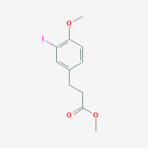 molecular formula C11H13IO3 B8613478 Methyl 3-(3-iodo-4-methoxyphenyl)propanoate 
