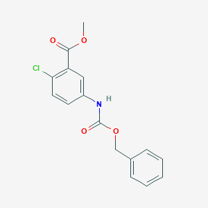molecular formula C16H14ClNO4 B8613540 methyl 2-chloro-5-(phenylmethoxycarbonylamino)benzoate 