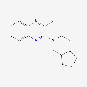 molecular formula C17H23N3 B8613660 N-(3-methylquinoxalin-2-yl)-N-(cyclopentylmethyl)ethylamine 