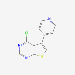 molecular formula C11H6ClN3S B8613674 4-Chloro-5-(4-pyridinyl)thieno[2,3-d]pyrimidine 