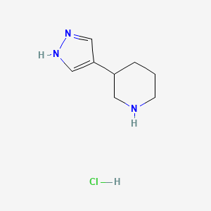 3-(1H-pyrazol-4-yl)piperidine hydrochloride