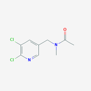 molecular formula C9H10Cl2N2O B8613710 N-[(5,6-dichloropyridin-3-yl)methyl]-N-methylacetamide 