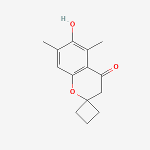 6-hydroxy-5,7-dimethylspiro[chromene-2,1'-cyclobutan]-4(3H)-one