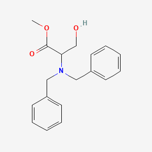 molecular formula C18H21NO3 B8613805 Methyl dibenzyl-L-serinate 
