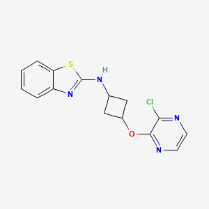 molecular formula C15H13ClN4OS B8613845 N-(3-(3-chloropyrazin-2-yloxy)cyclobutyl)benzo[d]thiazol-2-amine 
