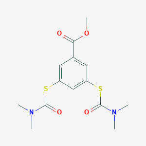 molecular formula C14H18N2O4S2 B8613961 Methyl 3,5-bis(dimethylcarbamoylthio)benzoate CAS No. 50930-21-7