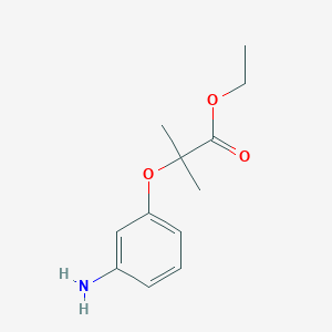 2-(3-Amino-phenoxy)-2-methyl-propionic acid ethyl ester
