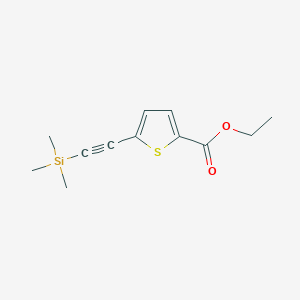 molecular formula C12H16O2SSi B8614167 Ethyl 5-(2-trimethylsilyl-ethyn-1-yl)-thiophene-2-carboxylate CAS No. 881736-66-9