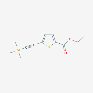 B8614167 Ethyl 5-(2-trimethylsilyl-ethyn-1-yl)-thiophene-2-carboxylate CAS No. 881736-66-9