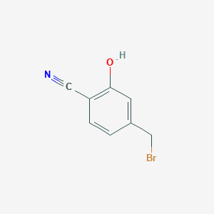 molecular formula C8H6BrNO B8614265 4-(Bromomethyl)-2-hydroxybenzonitrile CAS No. 210037-56-2