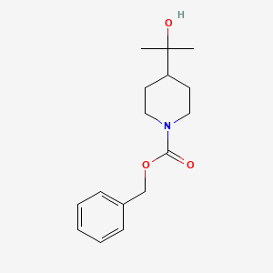molecular formula C16H23NO3 B8614308 Benzyl 4-(1-hydroxy-1-methylethyl)piperidine-1-carboxylate 