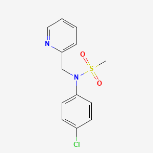 molecular formula C13H13ClN2O2S B8614318 N-(4-chlorophenyl)-N-(pyridin-2-ylmethyl)methanesulfonamide 