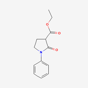 molecular formula C13H15NO3 B8614390 Ethyl 2-oxo-1-phenylpyrrolidine-3-carboxylate 