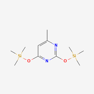molecular formula C11H22N2O2Si2 B8614447 Pyrimidine, 4-methyl-2,6-bis[(trimethylsilyl)oxy]- 