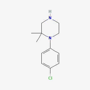 molecular formula C12H17ClN2 B8614526 1-(4-Chlorophenyl)-2,2-dimethylpiperazine 