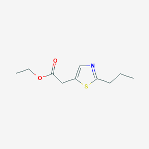 molecular formula C10H15NO2S B8614530 Ethyl (2-propyl-1,3-thiazol-5-yl)acetate CAS No. 60588-61-6