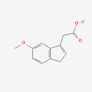 molecular formula C12H12O3 B8614573 (5-Methoxy-1h-inden-3-yl)acetic acid CAS No. 7508-00-1