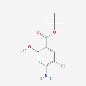 molecular formula C12H16ClNO3 B8614585 Tert-butyl 4-amino-5-chloro-2-methoxybenzoate 