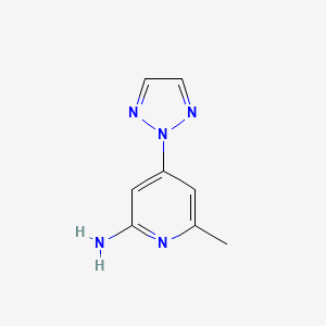 molecular formula C8H9N5 B8614618 6-methyl-4-(2H-1,2,3-triazol-2-yl)pyridin-2-amine 