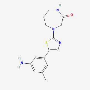 4-[5-(3-Amino-5-methylphenyl)-1,3-thiazol-2-yl]-1,4-diazepan-2-one
