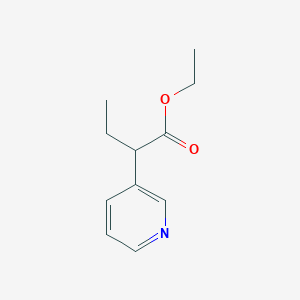 molecular formula C11H15NO2 B8614674 2-Pyridin-3-yl-butyric acid ethyl ester 