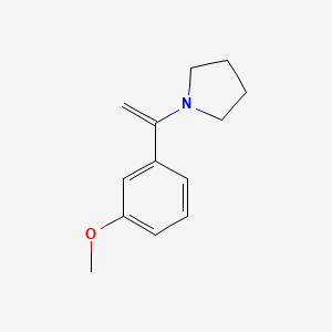 molecular formula C13H17NO B8614911 1-Methoxy-3-(1-pyrrolidinylvinyl)benzene 