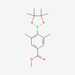molecular formula C16H23BO4 B8614998 Methyl 3,5-dimethyl-4-(4,4,5,5-tetramethyl-1,3,2-dioxaborolan-2-yl)benzoate 