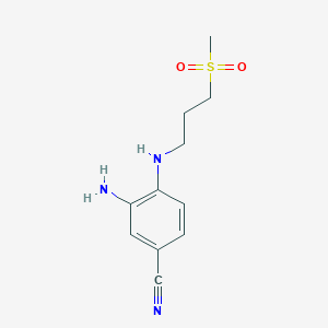 4-(3-Methanesulfonyl-propylamino)-3-amino-benzonitrile