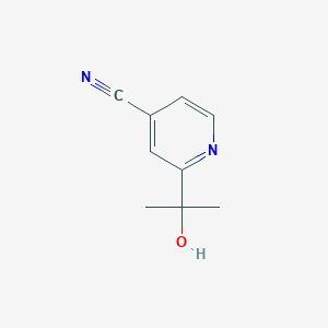 molecular formula C9H10N2O B8615051 2-(2-Hydroxypropan-2-yl)isonicotinonitrile 
