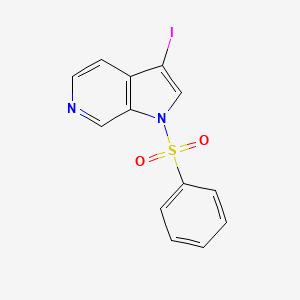molecular formula C13H9IN2O2S B8615079 3-iodo-1-(phenylsulfonyl)-1H-pyrrolo[2,3-c]pyridine CAS No. 887115-55-1