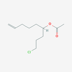 molecular formula C11H19ClO2 B8615114 1-Chloronon-8-en-4-yl acetate 