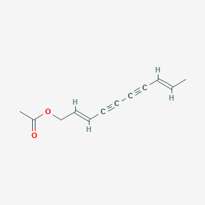 molecular formula C12H12O2 B086152 (2E,8E)-2,8-Decadiene-4,6-diyn-1-ol acetate CAS No. 1002-64-8