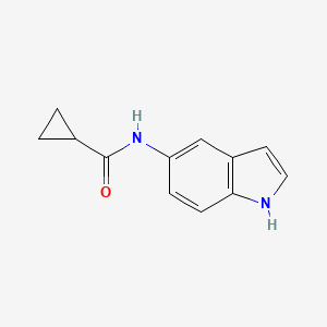 molecular formula C12H12N2O B8615262 N-(1H-indol-5-yl)cyclopropanecarboxamide 