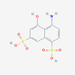 molecular formula C10H9NO7S2 B086154 4-氨基-5-羟基萘-1,7-二磺酸 CAS No. 130-23-4