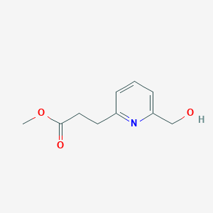 molecular formula C10H13NO3 B8615424 methyl 3-[6-(hydroxymethyl)pyridin-2-yl]propanoate 