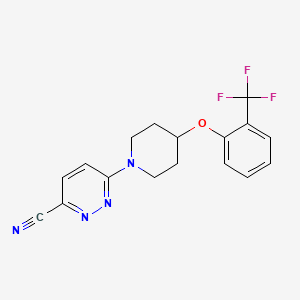 6-{4-[2-(Trifluoromethyl)phenoxy]piperidin-1-yl}pyridazine-3-carbonitrile