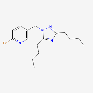 2-bromo-5-[(3,5-dibutyl-1H-1,2,4-triazol-1-yl)methyl]pyridine