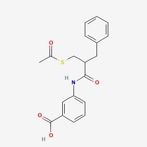 Benzoic acid, 3-[[2-[(acetylthio)methyl]-1-oxo-3-phenylpropyl]amino]-