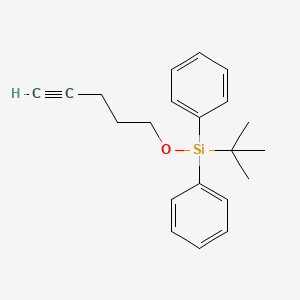 molecular formula C21H26OSi B8615625 t-Butylpent-4-ynyloxy diphenyl silane CAS No. 91266-03-4