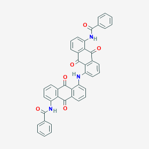 molecular formula C42H25N3O6 B086157 Benzamide, N,N'-[iminobis(9,10-dihydro-9,10-dioxo-5,1-anthracenediyl)]bis- CAS No. 129-28-2