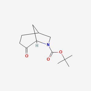 molecular formula C12H19NO3 B8615892 tert-butyl4-oxo-6-azabicyclo[3.2.1]octane-6-carboxylate 
