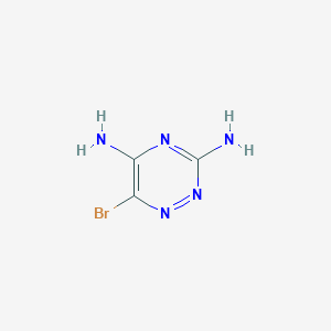 molecular formula C3H4BrN5 B008616 6-Bromo-1,2,4-triazine-3,5-diamine CAS No. 104405-59-6