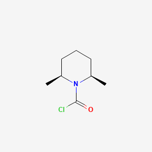 molecular formula C8H14ClNO B8616006 (2R,6S)-2,6-Dimethylpiperidine-1-carbonyl chloride 