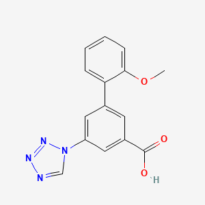 molecular formula C15H12N4O3 B8616031 2'-Methoxy-5-tetrazol-1-yl-biphenyl-3-carboxylic acid 